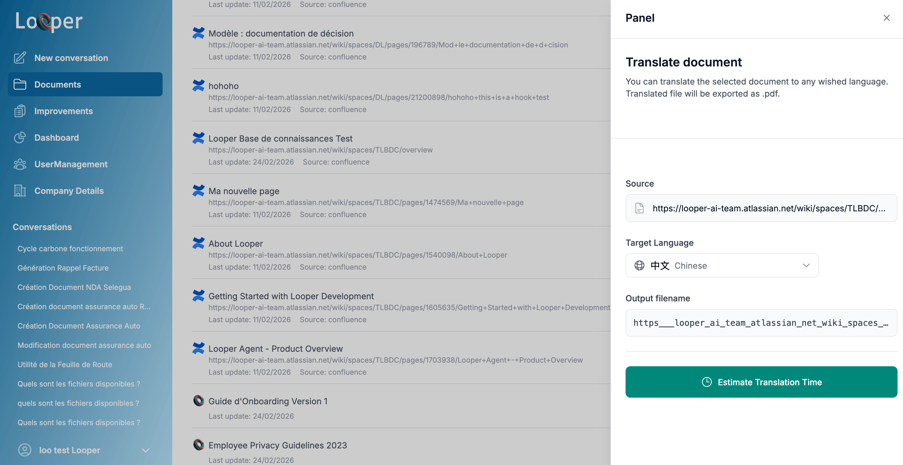 Looper-ai Certification platform interface on mobile